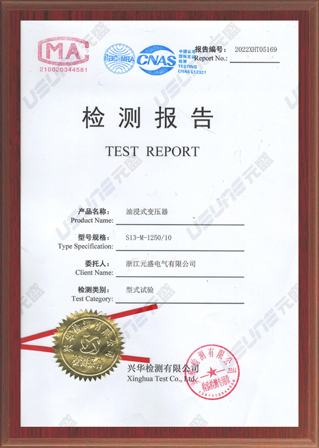 Oil-immersed transformer test report